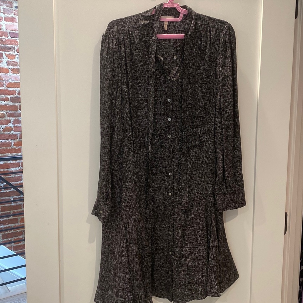 Rebecca Taylor bottom front black and white polka dot dress!